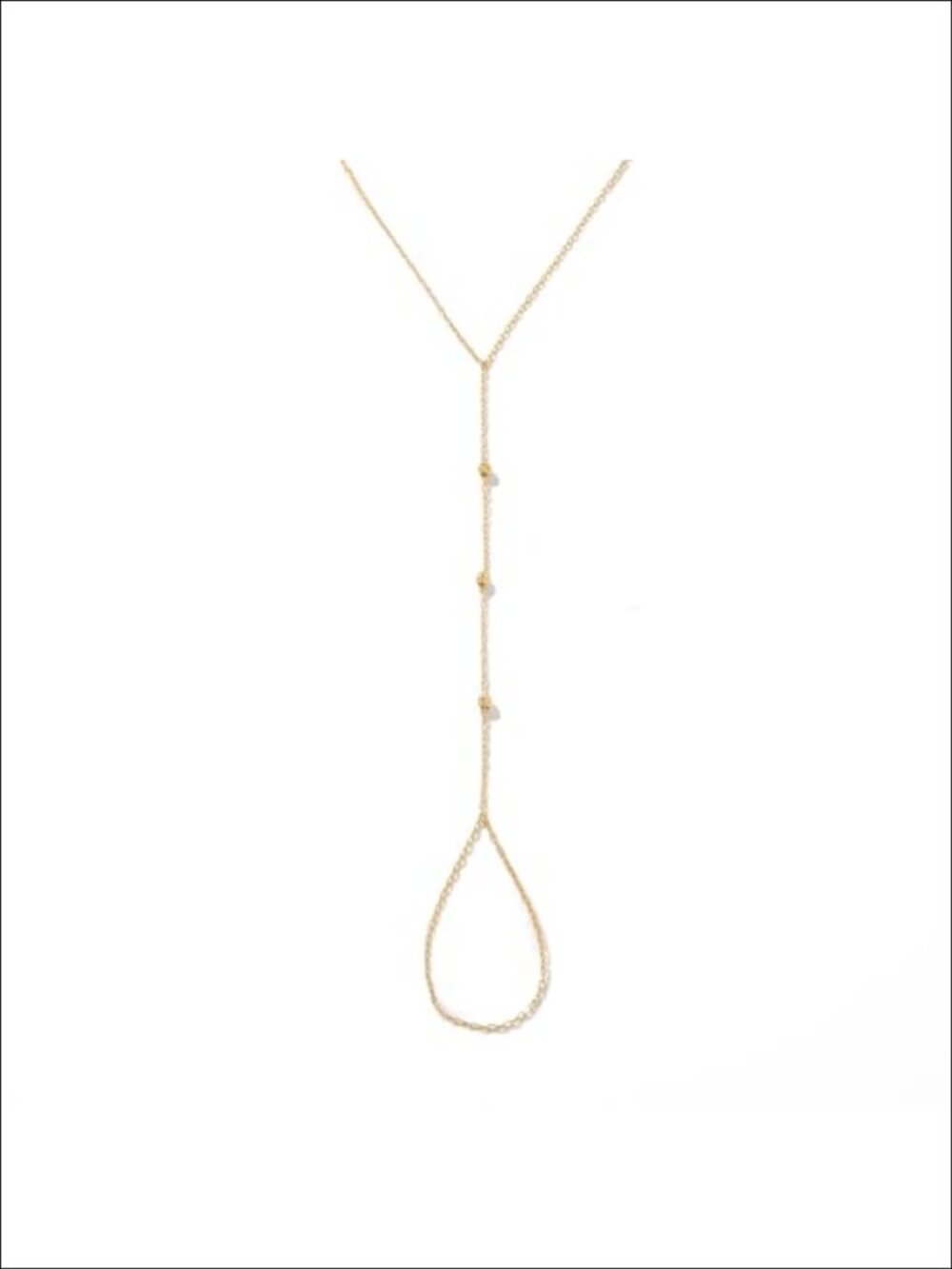 10K Solid Gold Beaded Hand Chain Bracelet Adjustable Fine Jewelry
